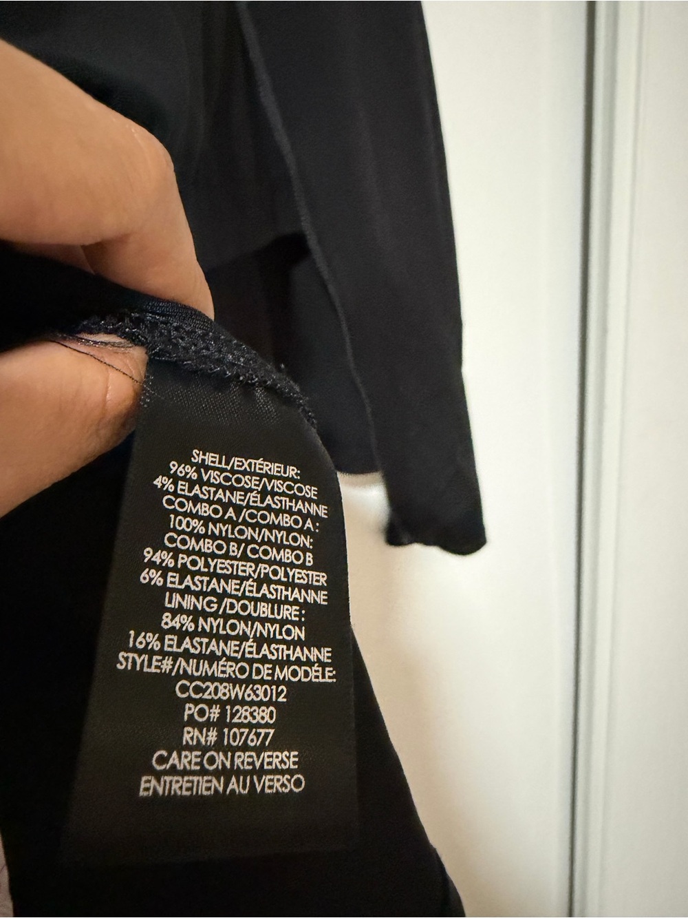Alice + Olivia Black Long Sleeve Mesh Yoke Top - Picture 4 of 5